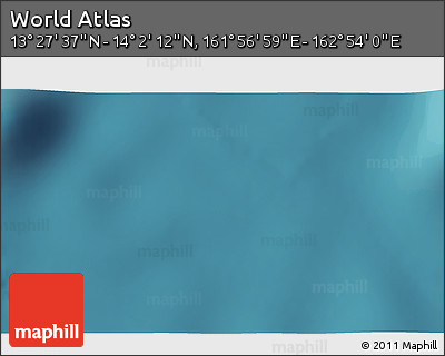 Satellite 3D Map of the Area around 13° 44' 54" N, 162° 25' 30" E