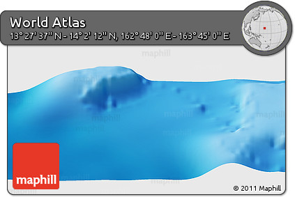 Physical Panoramic Map of the Area around 13° 44' 54" N, 163° 16' 30" E
