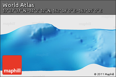 Physical Panoramic Map of the Area around 13° 44' 54" N, 163° 16' 30" E