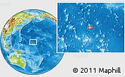 Physical Location Map of the area around 13° 44' 54" N, 167° 31' 30" E