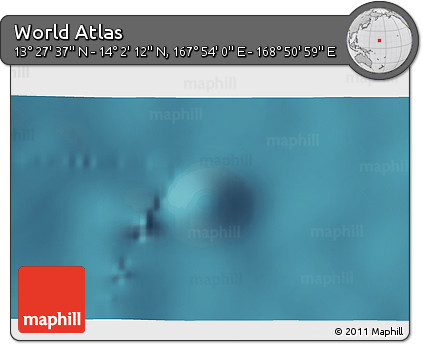 Satellite 3D Map of the Area around 13° 44' 54" N, 168° 22' 30" E