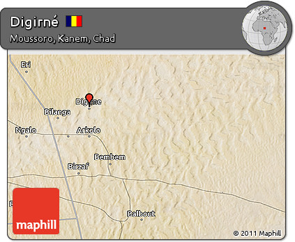 Satellite 3D Map of Digirné