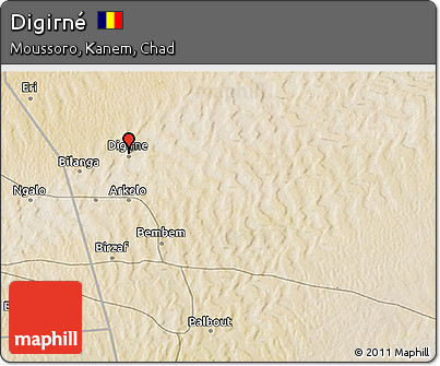 Satellite 3D Map of Digirné