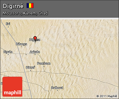 Satellite 3D Map of Digirné