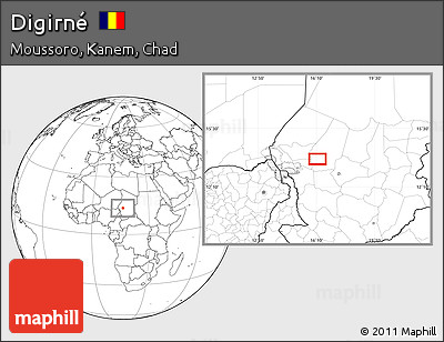 Blank Location Map of Digirné