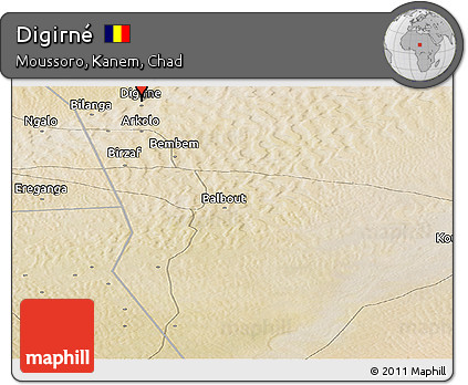 Satellite Panoramic Map of Digirné