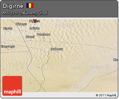 Satellite Panoramic Map of Digirné