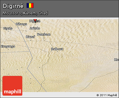 Satellite Panoramic Map of Digirné