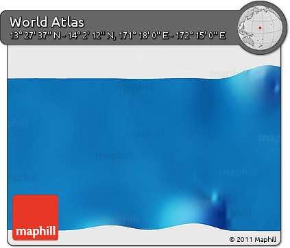 Physical 3D Map of the Area around 13° 44' 54" N, 171° 46' 30" E