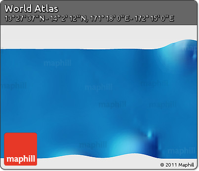 Physical 3D Map of the Area around 13° 44' 54" N, 171° 46' 30" E
