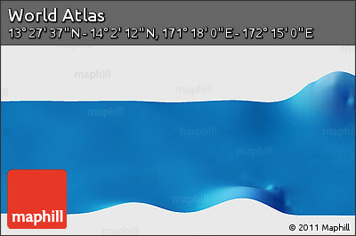 Physical Panoramic Map of the Area around 13° 44' 54" N, 171° 46' 30" E