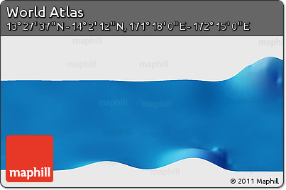 Physical Panoramic Map of the Area around 13° 44' 54" N, 171° 46' 30" E