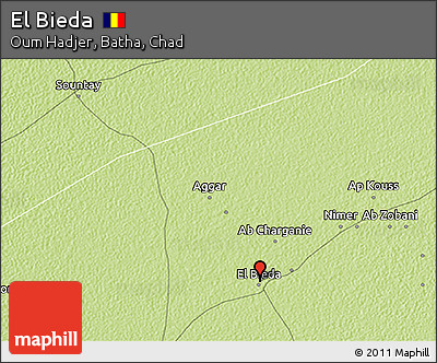 Physical 3D Map of El Bieda