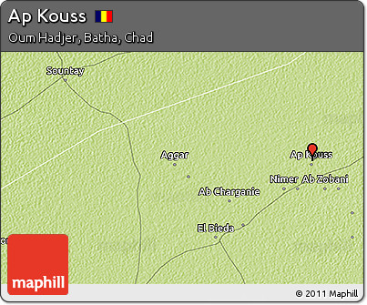 Physical 3D Map of Ap Kouss
