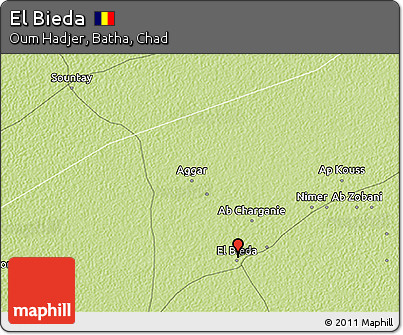 Physical 3D Map of El Bieda