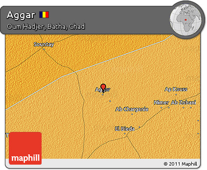 Political 3D Map of Aggar