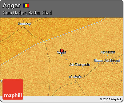 Political 3D Map of Aggar
