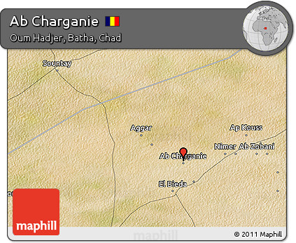 Satellite 3D Map of Ab Charganie