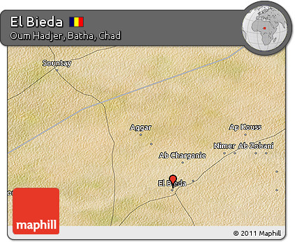 Satellite 3D Map of El Bieda