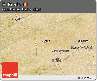 Satellite 3D Map of El Bieda
