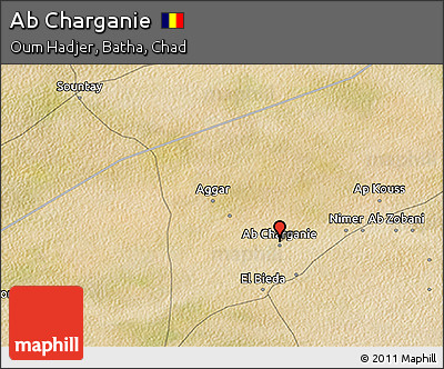 Satellite 3D Map of Ab Charganie