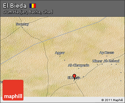 Satellite 3D Map of El Bieda