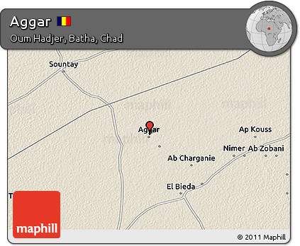 Shaded Relief 3D Map of Aggar
