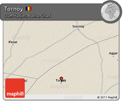 Shaded Relief 3D Map of Tornoy