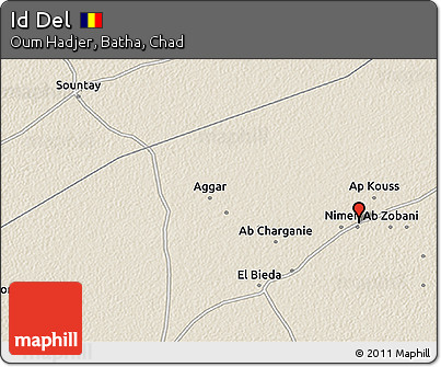 Shaded Relief 3D Map of Id Del