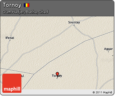 Shaded Relief 3D Map of Tornoy