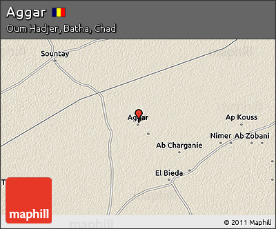 Shaded Relief 3D Map of Aggar