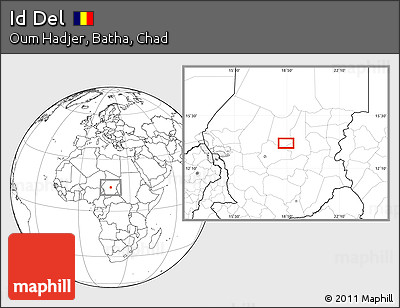Blank Location Map of Id Del