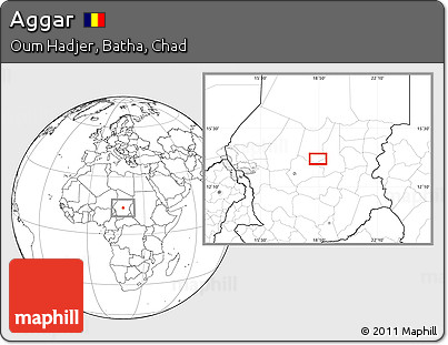 Blank Location Map of Aggar