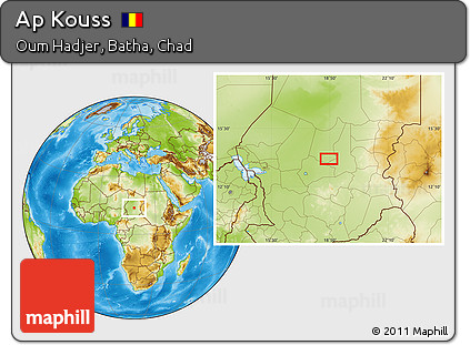 Physical Location Map of Ap Kouss