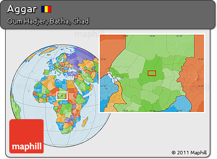 Political Location Map of Aggar
