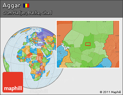 Political Location Map of Aggar