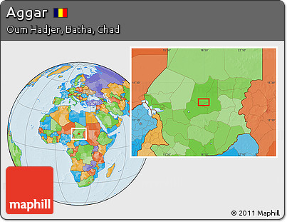 Political Location Map of Aggar