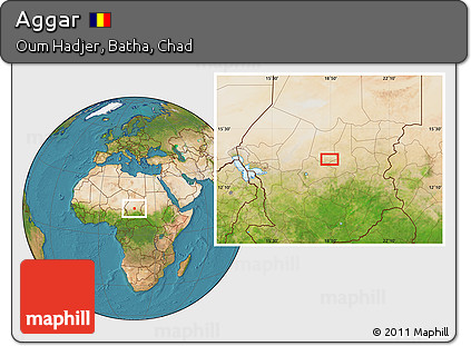 Satellite Location Map of Aggar