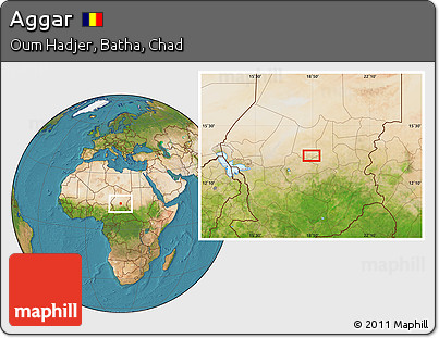 Satellite Location Map of Aggar