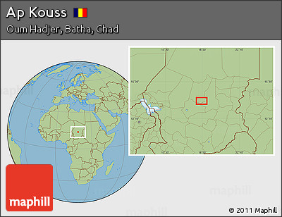 Savanna Style Location Map of Ap Kouss