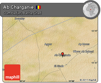 Satellite Map of Ab Charganie