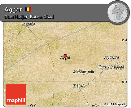 Satellite Map of Aggar