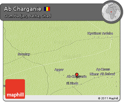 Physical Panoramic Map of Ab Charganie