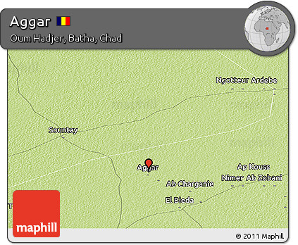 Physical Panoramic Map of Aggar