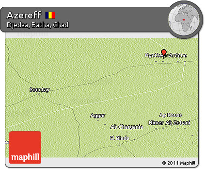 Physical Panoramic Map of Azereff
