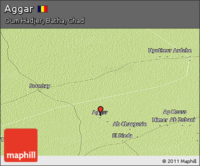 Physical Panoramic Map of Aggar