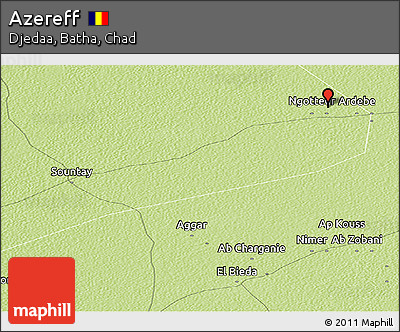 Physical Panoramic Map of Azereff