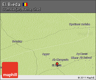 Physical Panoramic Map of El Bieda
