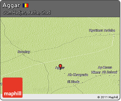Physical Panoramic Map of Aggar