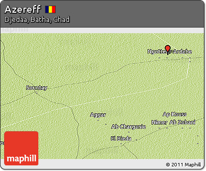 Physical Panoramic Map of Azereff
